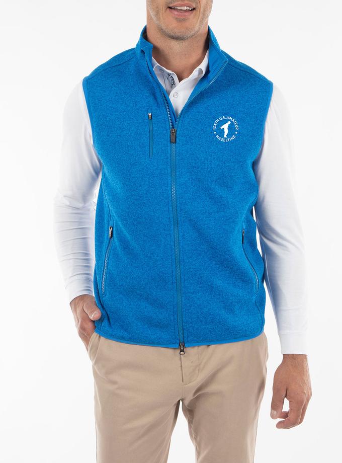 124th U.S. Amateur Men's Bobby Jones Heathered Full Zip Fleece Vest New Arrival