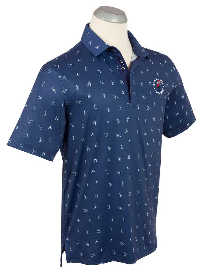 124th U.S. Open Men's Bobby Jones Golfman Print Jersey Polo Shirt Best Seller