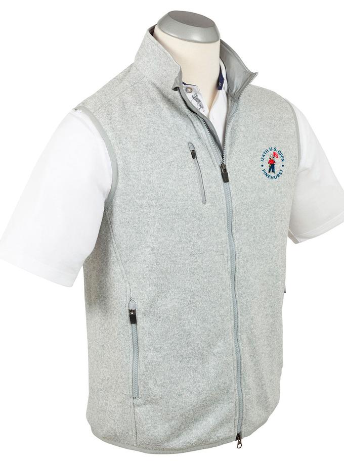 124th U.S. Open Men's Bobby Jones Heathered Full Zip Fleece Vest Best Seller