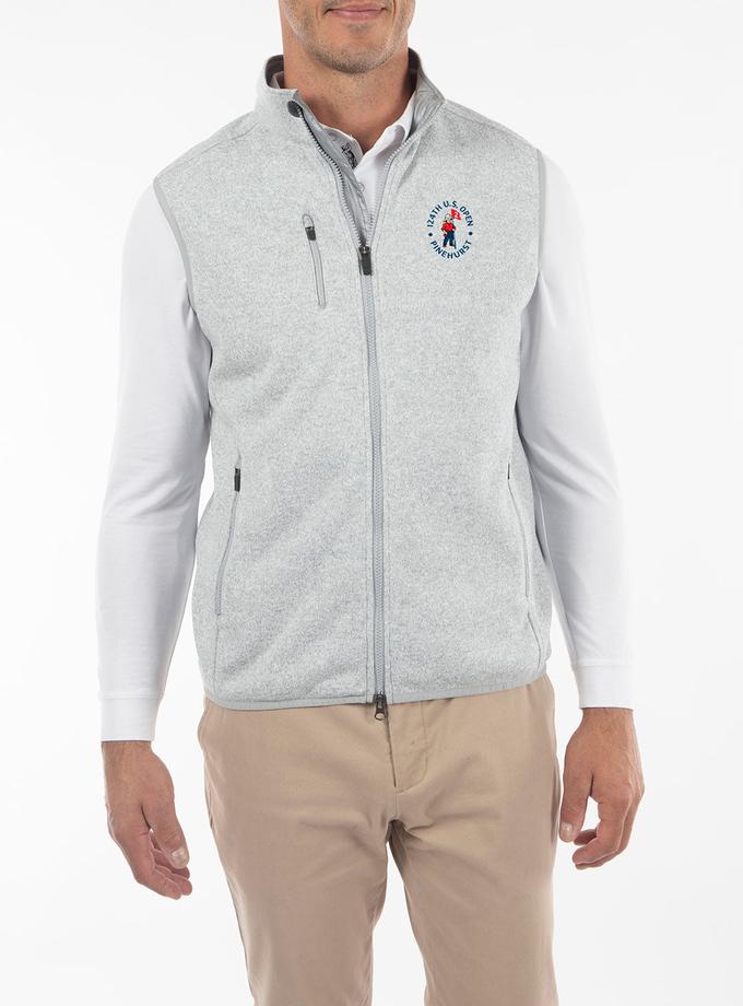 124th U.S. Open Men's Bobby Jones Heathered Full Zip Fleece Vest Best Seller