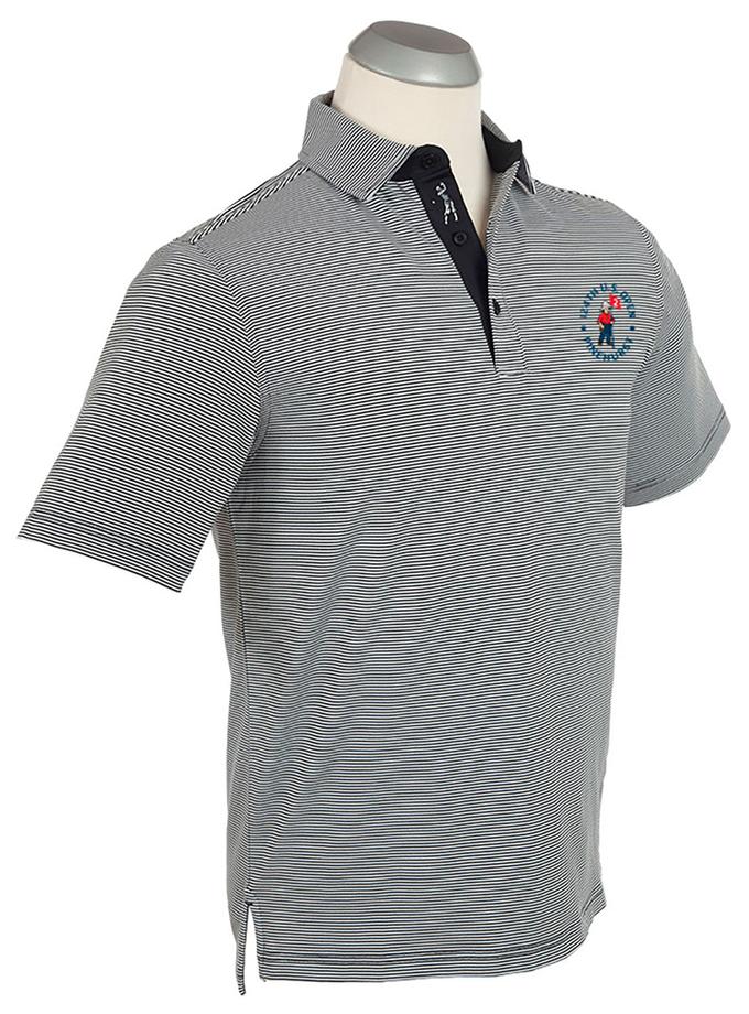 124th U.S. Open Men's Bobby Jones Mini Feed Stripe Short Sleeve Polo Shirt New Arrival