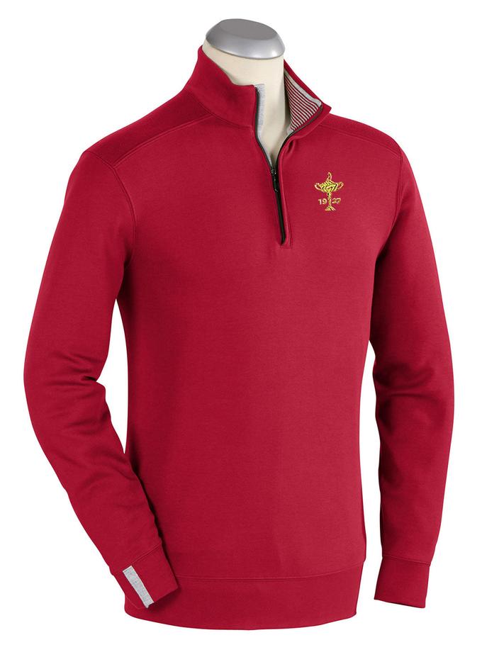 Bobby Jones 1927 Ryder Cup Signature Leaderboard Pima Cotton Quarter-Zip Pullover For Sale