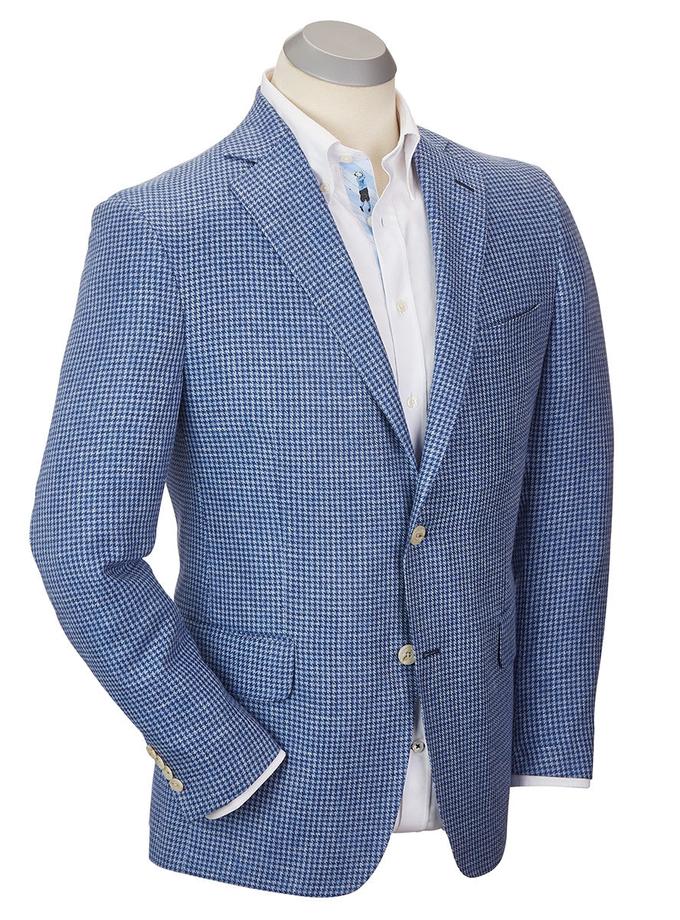 Bobby Jones Ames Linen-Wool Houndstooth Sport Coat Best Seller