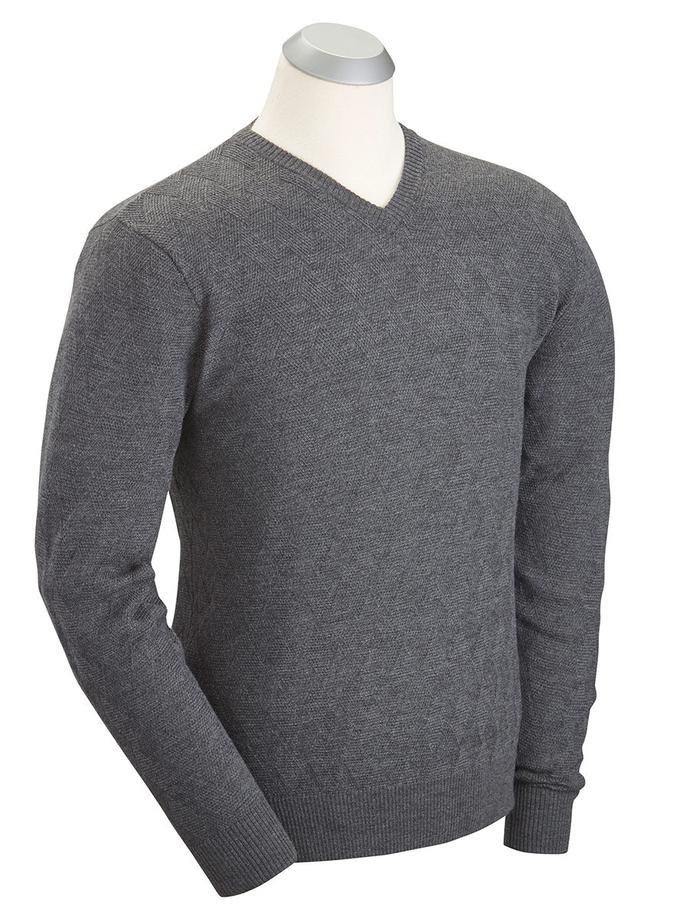 Bobby Jones Basketweave V-Neck Sweater Best Seller