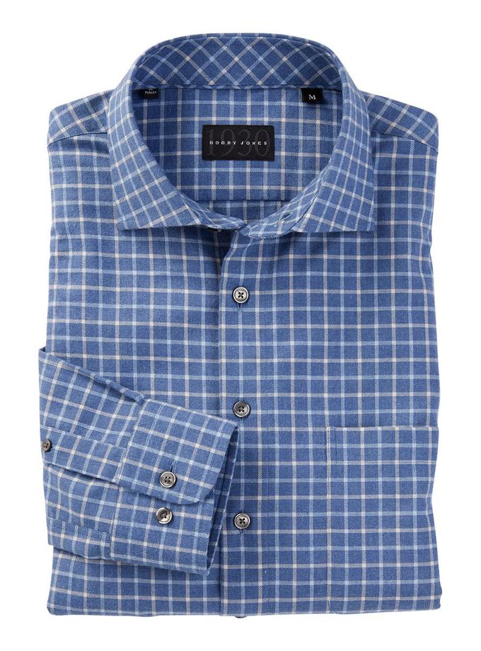 Bobby Jones Charles Grid Long Sleeve Sport Shirt Best Seller