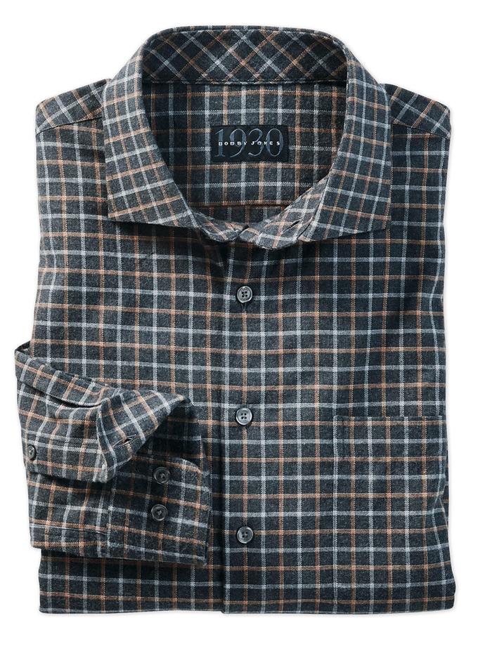 Bobby Jones Charles Grid Long Sleeve Sport Shirt Best Seller