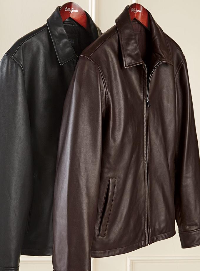 Bobby Jones Classic Lambskin Leather Windbreaker Best Seller