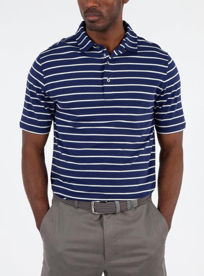 Bobby Jones eFX Performance Cotton Frame Stripe Short Sleeve Polo Shirt Best Buy