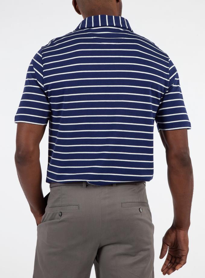 Bobby Jones eFX Performance Cotton Frame Stripe Short Sleeve Polo Shirt Best Buy