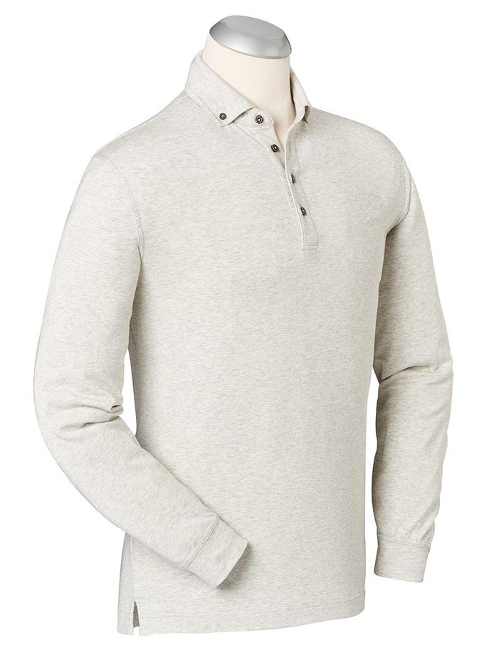 Bobby Jones eFX Performance Cotton Solid Long Sleeve Polo Shirt Same Day Delivery