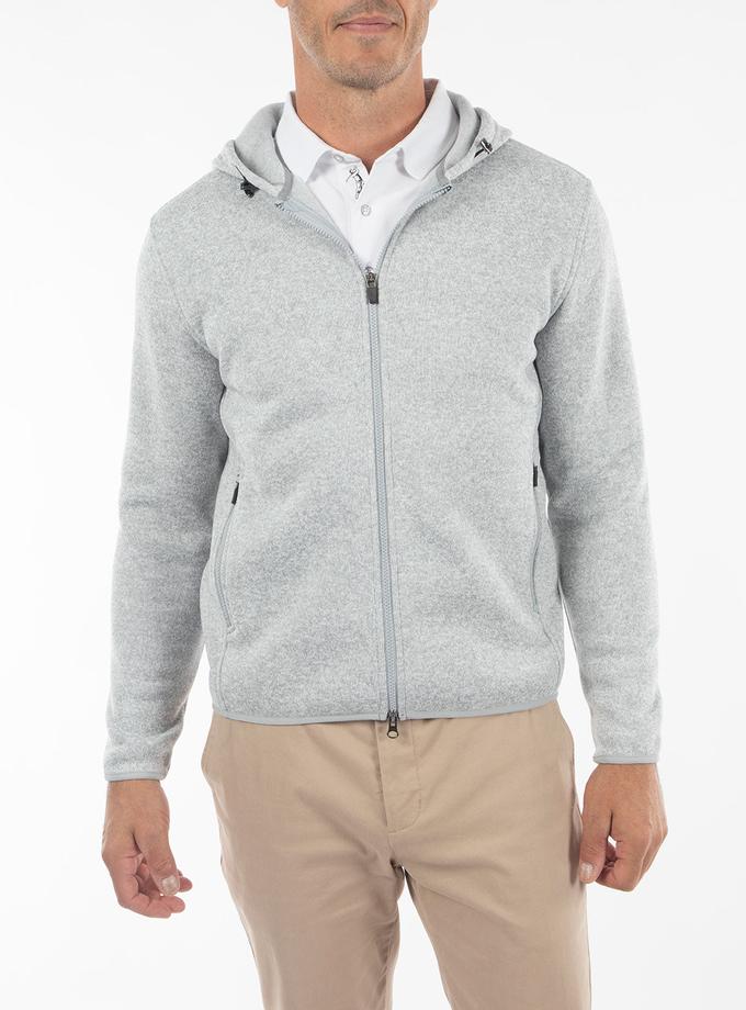 Bobby Jones Heathered Full Zip Performance Fleece Hoody Jacket Best Price