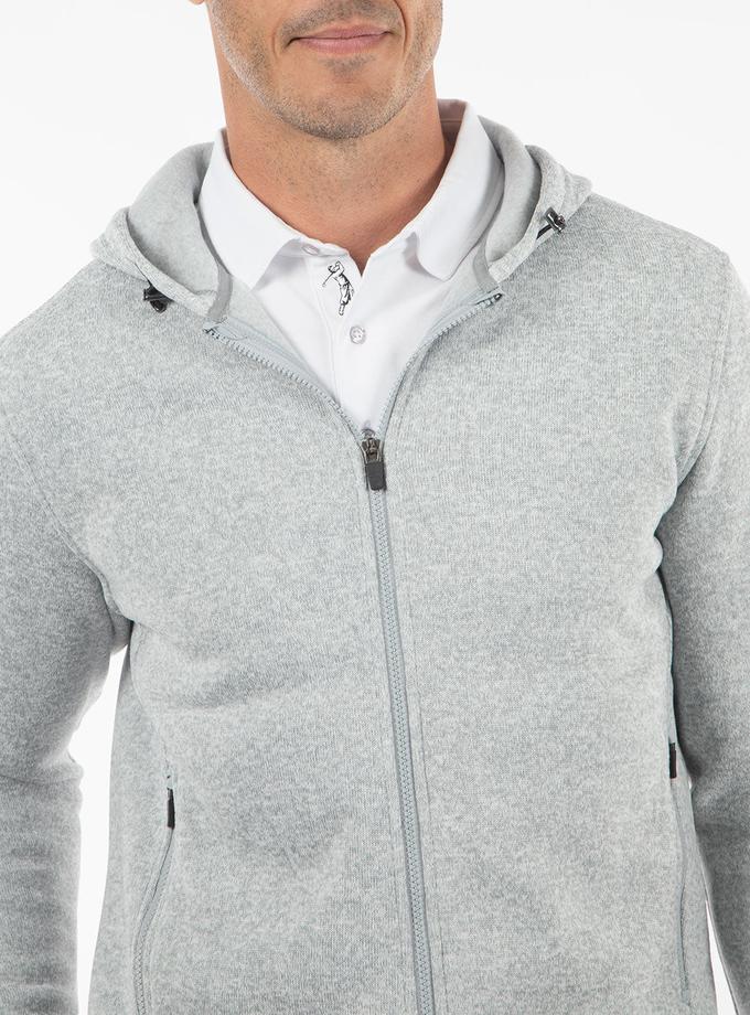 Bobby Jones Heathered Full Zip Performance Fleece Hoody Jacket Best Price