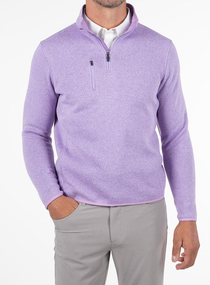 Bobby Jones Heathered Quarter-Zip Performance Fleece Pullover New Arrival