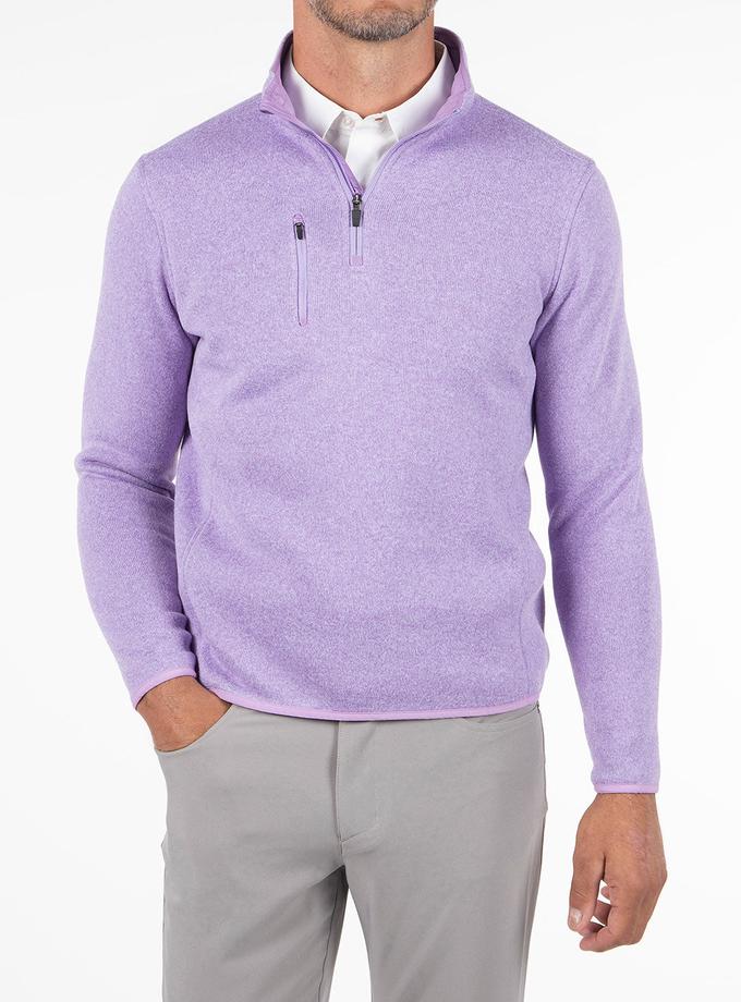 Bobby Jones Heathered Quarter-Zip Performance Fleece Pullover New Arrival