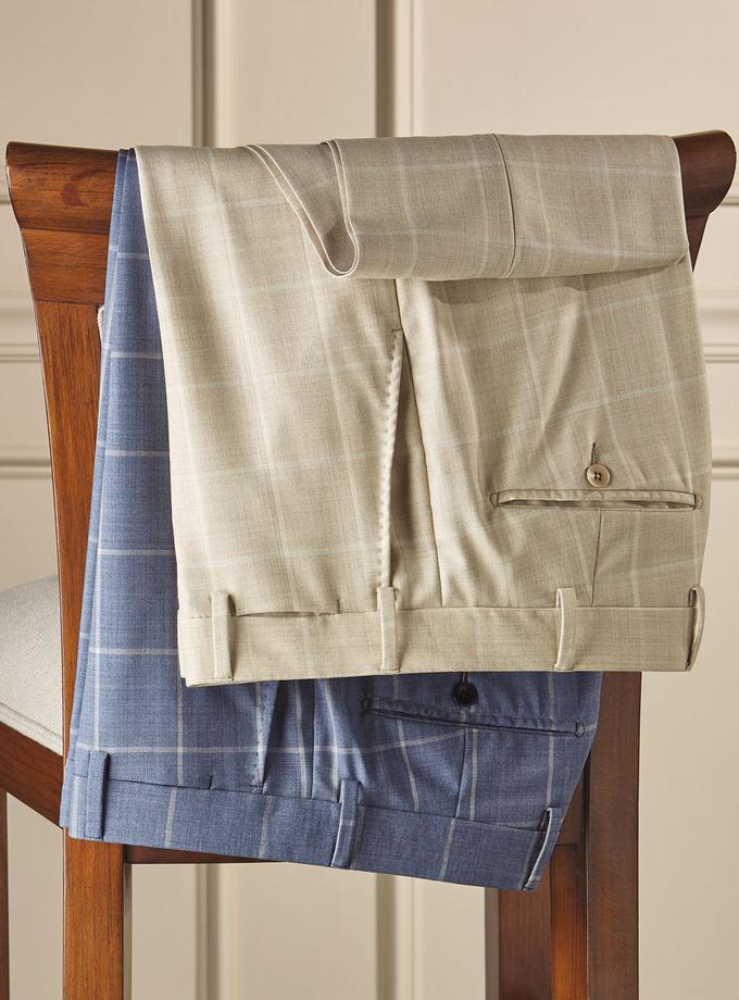 Bobby Jones Heritage Bi-Stretch Wool Windowpane Trouser Same Day Delivery