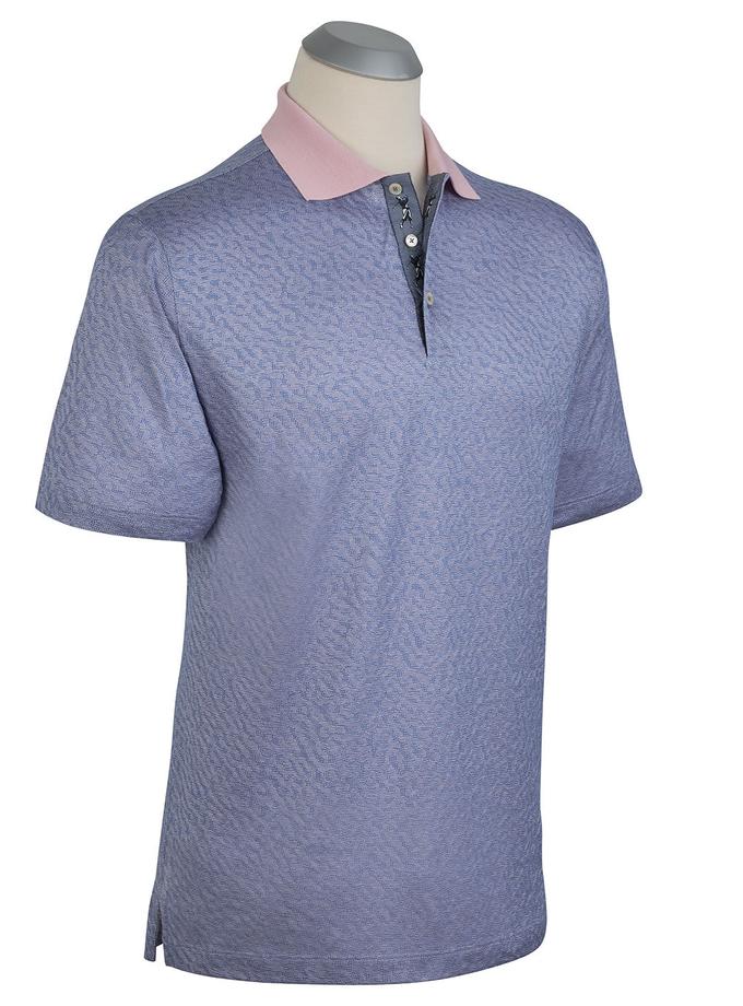 Bobby Jones Heritage Italian Cotton Jacquard Polo Shirt Best Seller