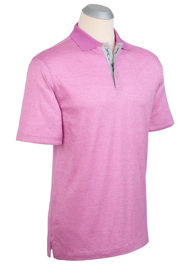 Bobby Jones Heritage Italian Cotton Jacquard Polo Shirt Free shipping