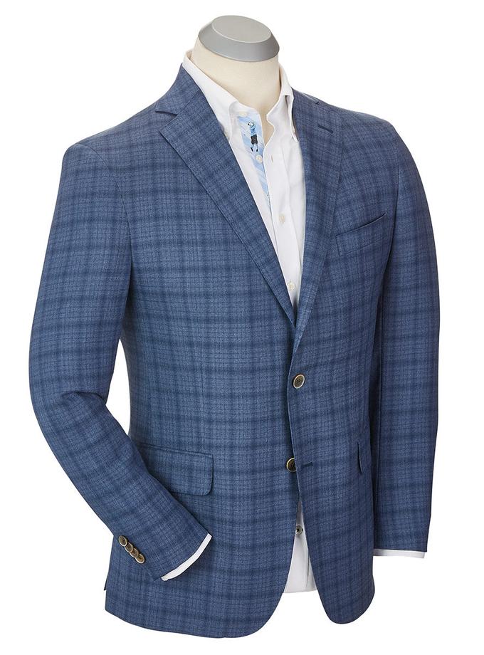 Bobby Jones James Year-Round Wool Tonal Plaid Sport Coat New Arrival