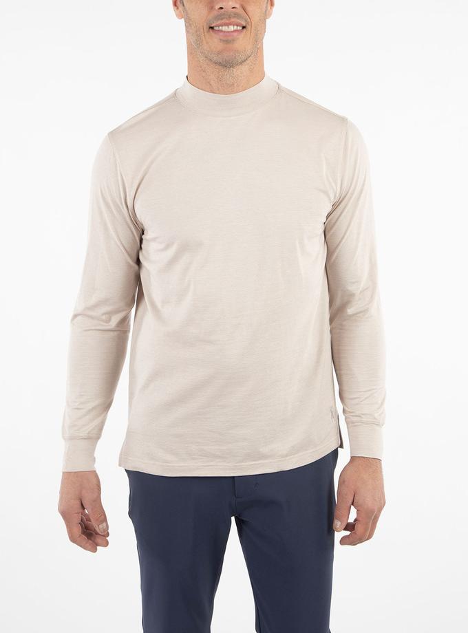 Bobby Jones Liquid Stretch Cotton Long-Sleeve Mock Neck Shirt Best Seller