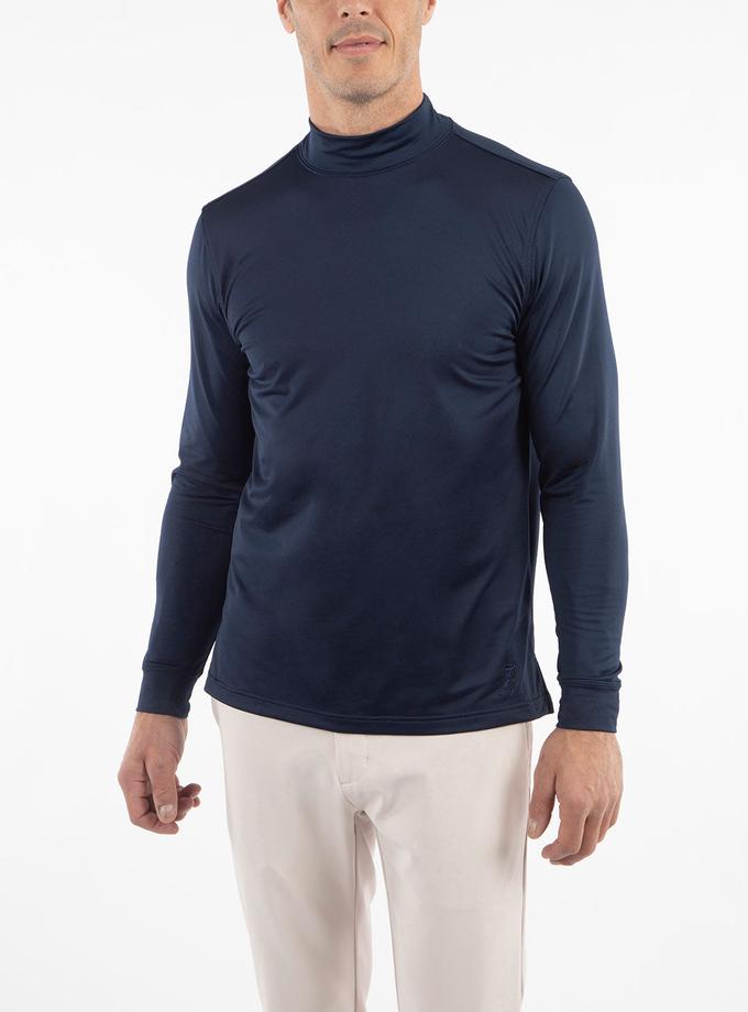 Bobby Jones Performance Brushed-Back Stretch Jersey Mock Neck Shirt Best Seller