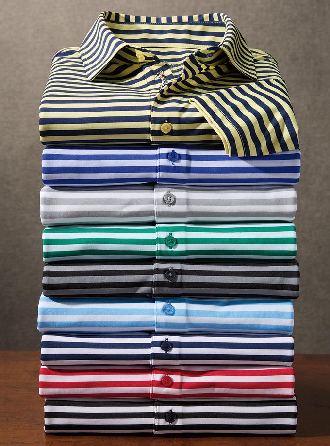 Bobby Jones Performance Feed Stripe Short Sleeve Polo Shirt Best Price