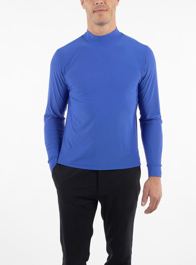 Bobby Jones Performance Jersey Balata Long-Sleeve Mock Neck Shirt For Sale