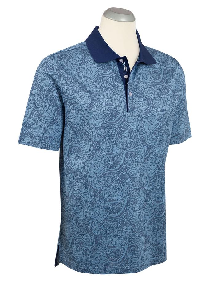 Bobby Jones Signature Airdrie Floral Jacquard Mercerized Cotton Polo Best Price