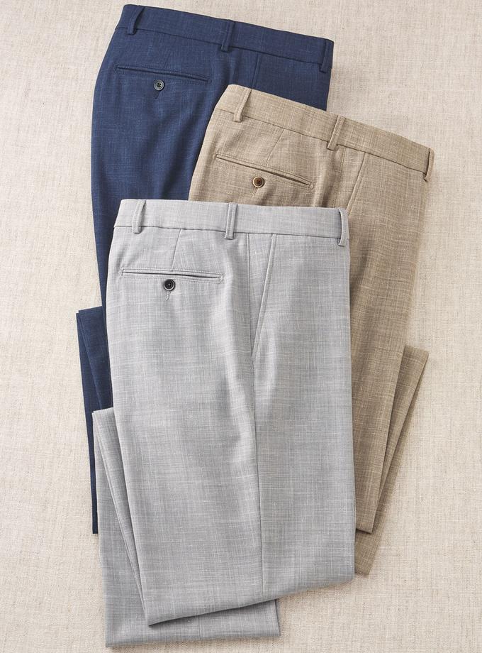 Bobby Jones Signature Bi-Stretch Performance Linen Flat-Front Pants New Arrival