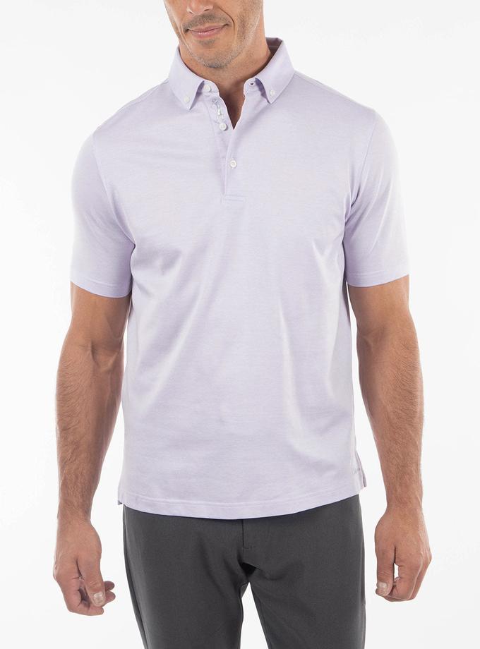 Bobby Jones Signature Cotton Knit Short-Sleeve Button-Down Collar Polo Free shipping