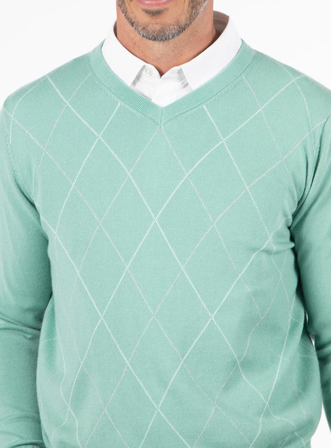 Bobby Jones Signature Merino Argyle V-Neck Sweater New Arrival