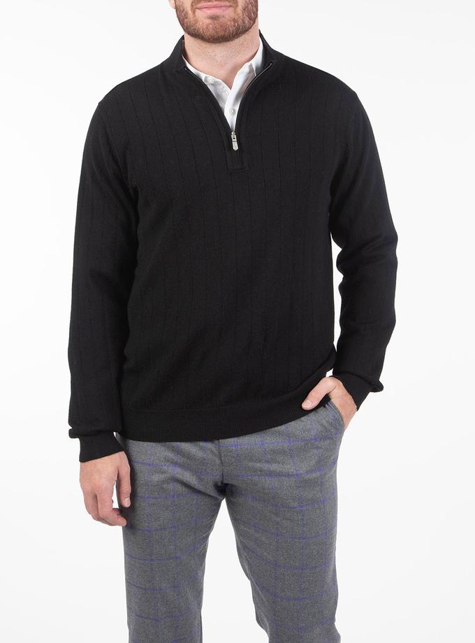 Bobby Jones Signature Merino Lined Quarter-Zip Mock Neck Wind Sweater Best Buy