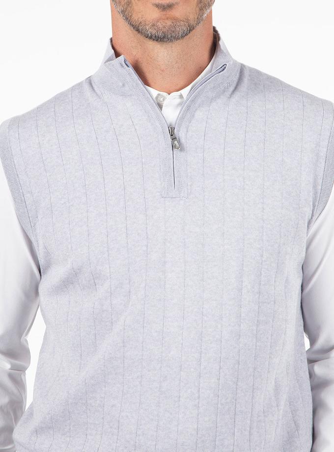 Bobby Jones Signature Merino Quarter-Zip Mock Neck Vest Best Seller