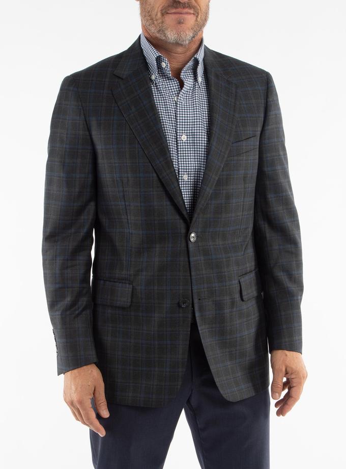 Bobby Jones Signature Wool Charcoal Plaid Sport Coat New Arrival