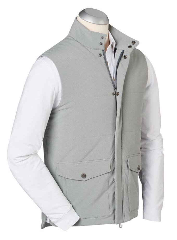 Bobby Jones Water-Repellent Quilted Stretch Solid Vest High Quality